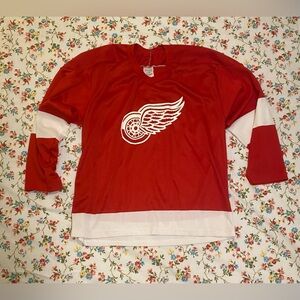 CCM Red and White Detroit Wings Hockey Jersey